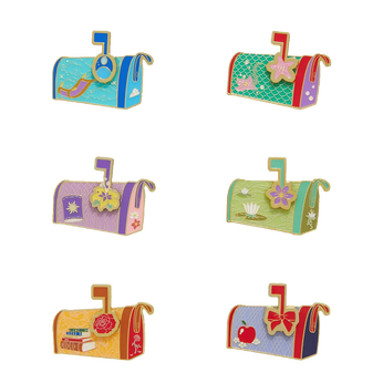 Disney Princess Mailbox Box with Moving Flag Mystery Pin, Image 1